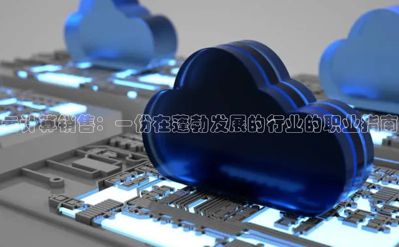金年会电子游戏app诸葛科技云计算销售：一份在蓬勃发展的行业的职业指南